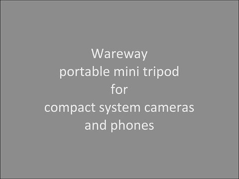 Portable Mini Tripod for Compact System Cameras and Cell Phones