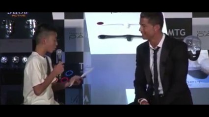 Cristiano Ronaldo defends Japanse kid on TV