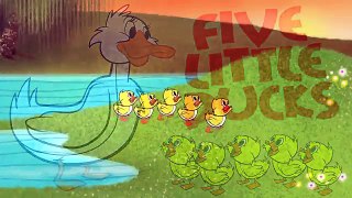 Five Little Ducks - Spring Songs for Children with Lyrics - Kids Songs by The Learning Station