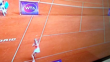 Wozniacki "Kurwa mać" Madrid 2015 (QF vs Sharapova)