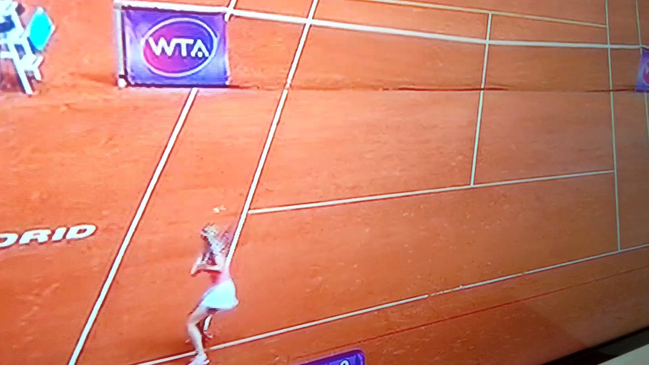 Wozniacki "Kurwa mać" Madrid 2015 (QF vs Sharapova)