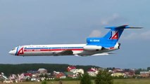 Проход на предельно малой высоте Ту-154 и Ил-86