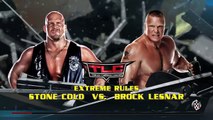 WWE 2K15- Brock lesnar vs Stone Cold Steve Austin No DQ Match At TLC (Extreme Rule)2015 (PS4)