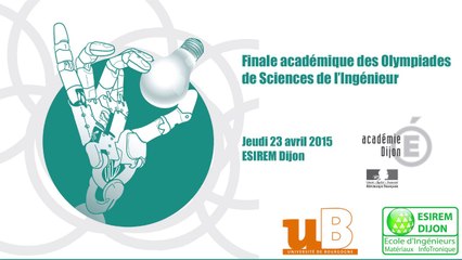 Finale académique des Olympiades de Sciences de l’Ingénieur 2015