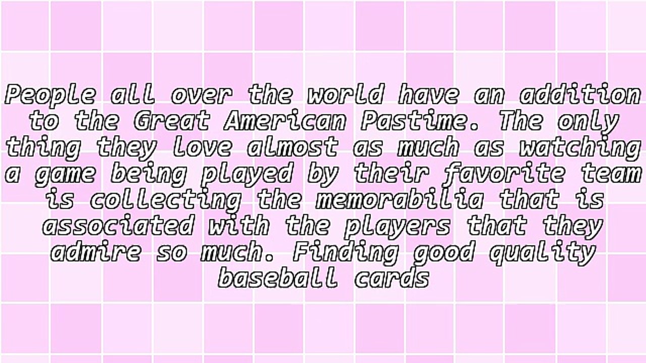 Tips On Finding Baseball Cards For Sale