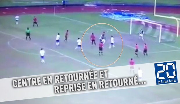 Foot : Centre en retournée, reprise en retourné et but