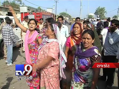 Rajkot civic officials evict slumdwellers from raiyadhar - Tv9 Gujarati
