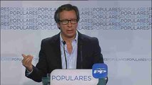 Floriano: A pesar de la bajada del PP, el PSOE está en el subsuelo