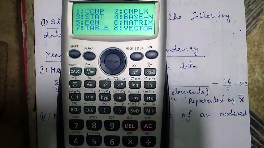 Casio fx-991ES Calculator Tutorial #3_ Statistics Part 1_Basics - video  Dailymotion