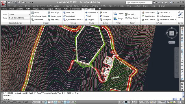 AutoCAD - Google Earth: Import terrain and create contour lines
