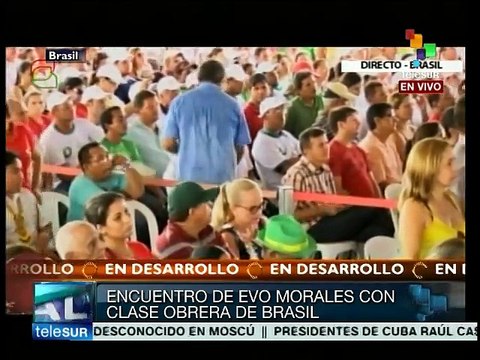 Recibe Lula a Evo Morales en Brasil