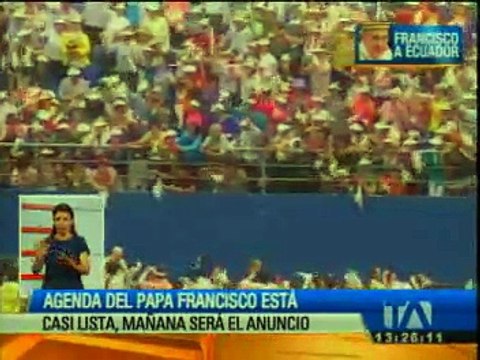 La agenda del Papa Francisco en Ecuador está casi lista