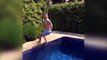 Martin Odegaard shows off his silky skills by the swimming pool