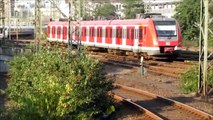 Züge kurz vor der Einfahrt und kurz nach der Ausfahrt Düsseldorf Hbf