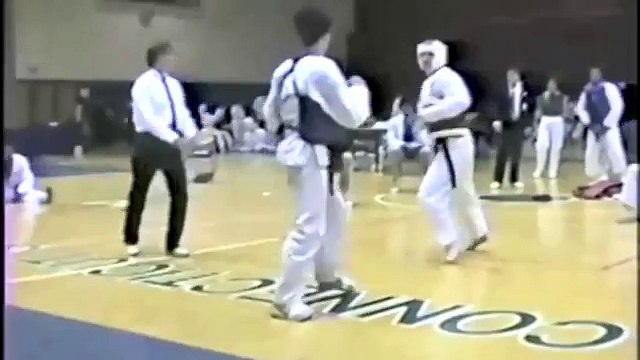 Joe Rogan wins by spinning back kick KO in Tae Kwon Do fight