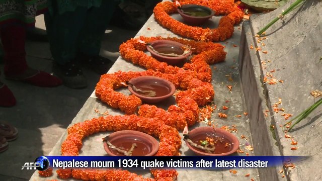 Nepalese mourn victims of 1934 quake in wake of latest disaster