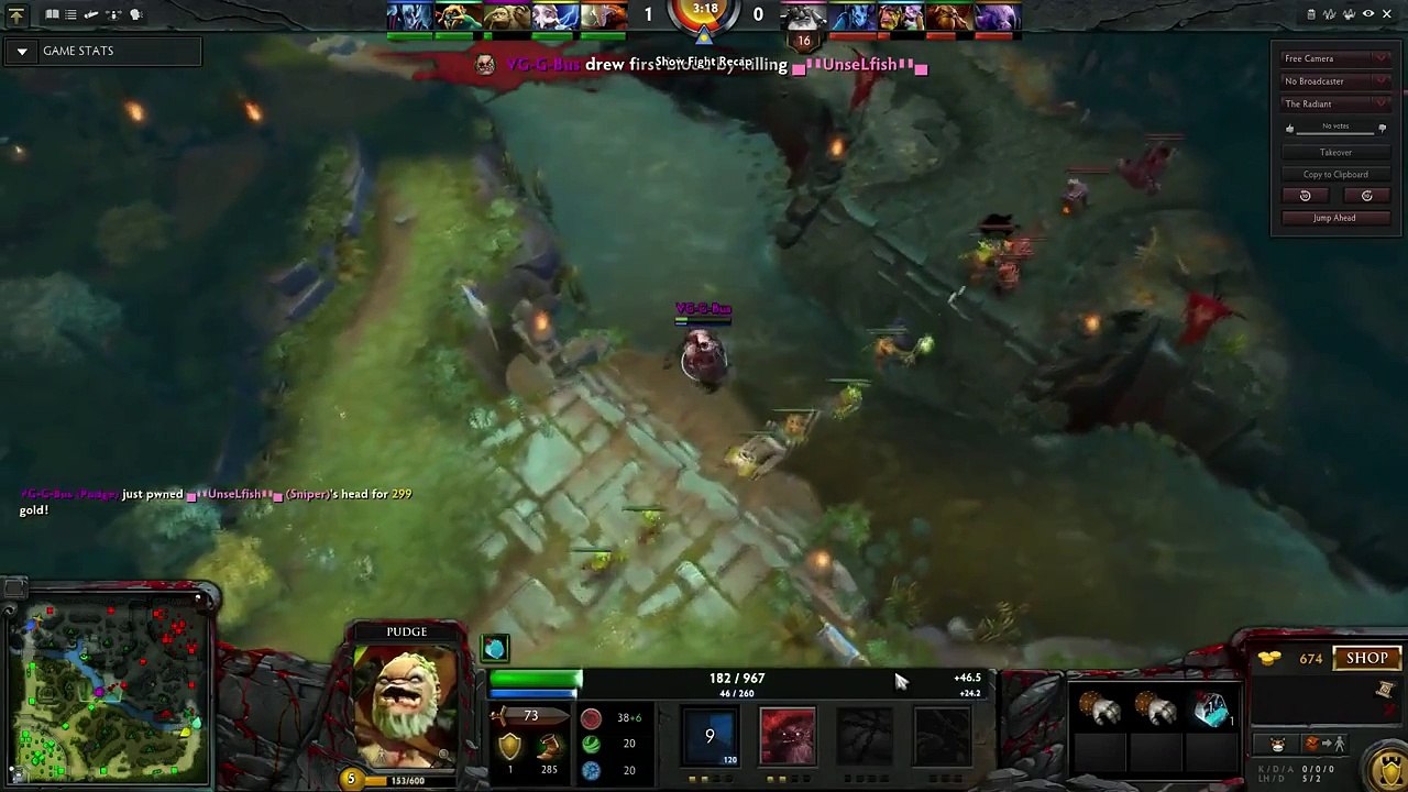 Dota 2 Pudge Pro Hooks 2015 VG Gbus