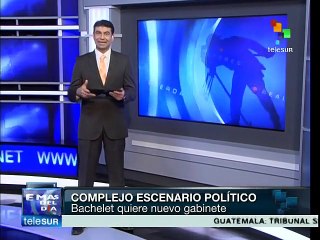 Chile: elige Bachelet nuevos ministros para superar crisis de gobierno