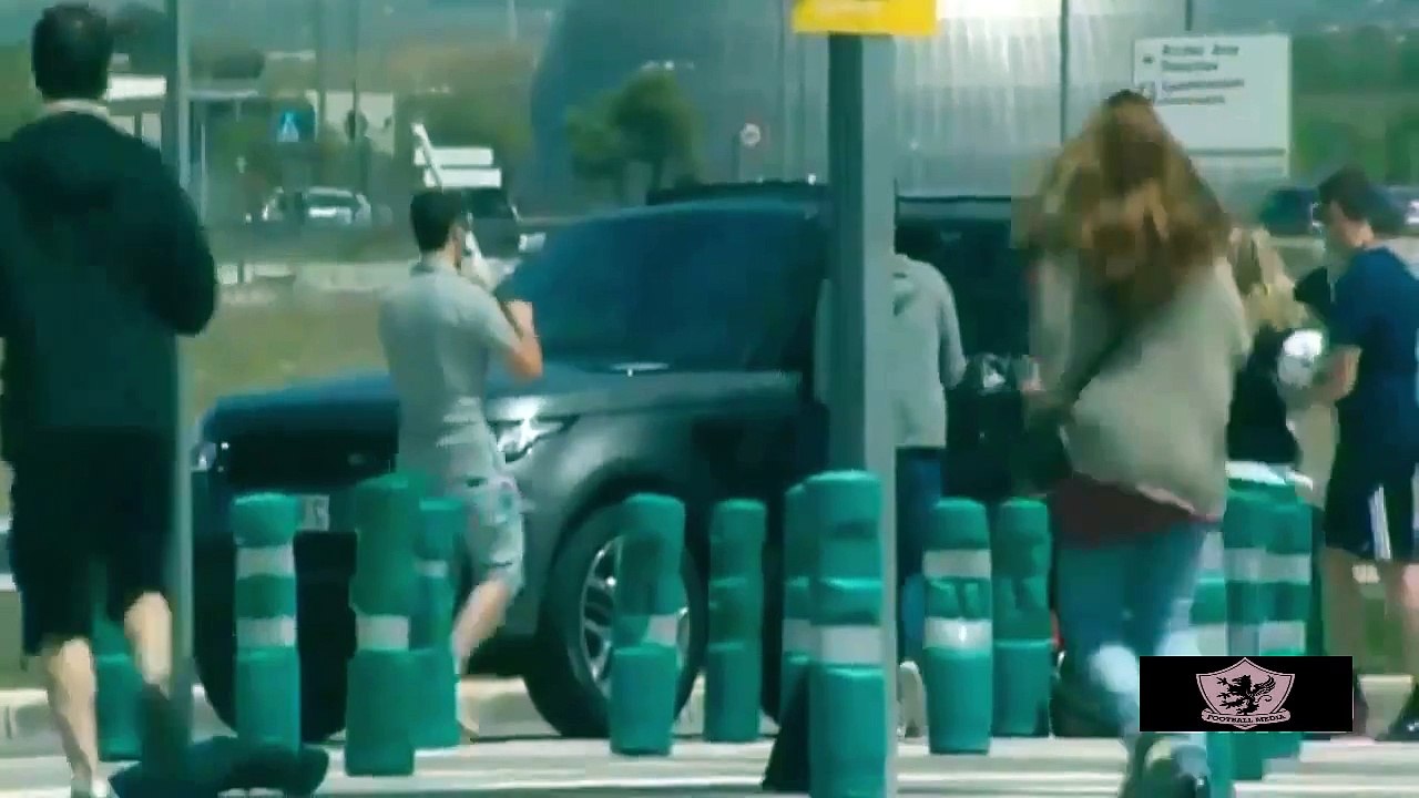 Cristiano Ronaldo greeted with cries of ‘Messi! Messi!’ outside Real Madrid training