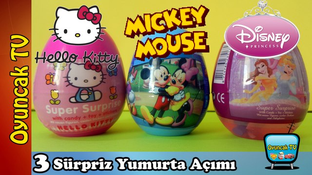 Sürpriz Yumurtalar Disney Princess, Hello Kitty, Mickey Mouse Sürpriz Yumurta Oyuncakları