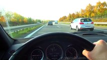 Mercedes C63 AMG Onboard Acceleration Autobahn Driver view V8 Sound Kickdown Beschleunigung