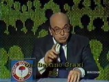 Bettino Craxi leader del PSI: appello agli elettori 1992
