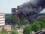 TU Delft Fire (brand) - see building frame clearly