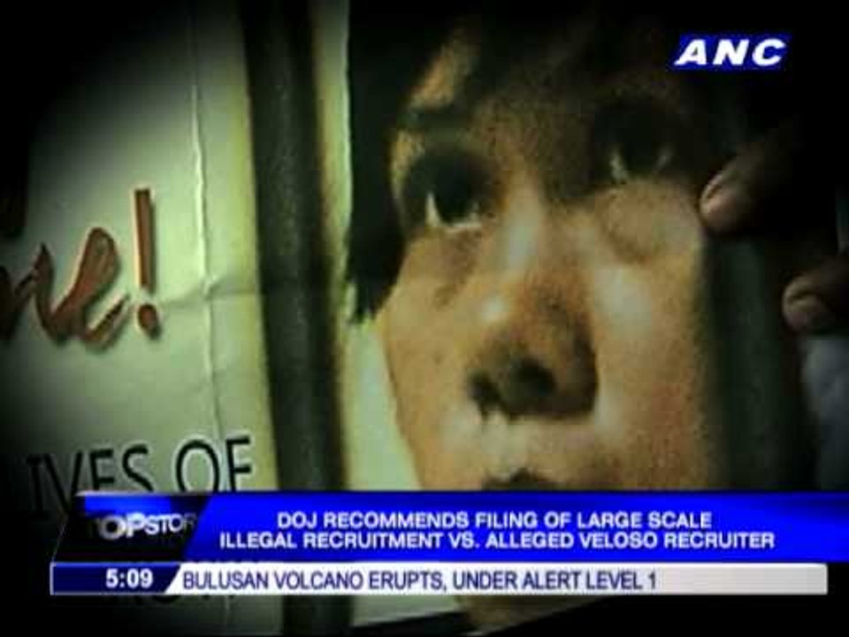 DOJ recommends large-scale illegal recruitment vs Veloso's recruiters