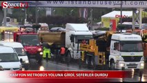 İstanbul'da metrobüs seferleri durdu!