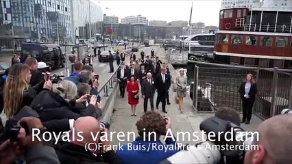 Willem Holleeder kijkt bij Royals, Koningin Maxima maken boottochtje door Amsterdam