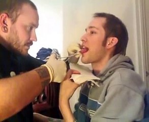 Stevie Tongue Piercing