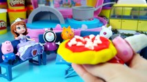 Sofia The First Play Doh Peppa Pig Pizza Disney Princess Toys English Espisode