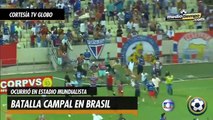 Batalla campal en Estadio mundialista de Brasil