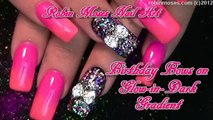 2 Nail Art Tutorials | Ombre Nail Art & glitter Bows | Long Diva Nails