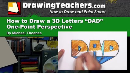 How to Draw 3D Block Letters - DAD in One-Point Perspective - MAT