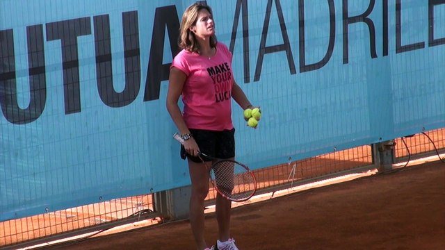 ATP - Madrid - Amélie Mauresmo en séance d'entrainement aux côtés Andy Murray