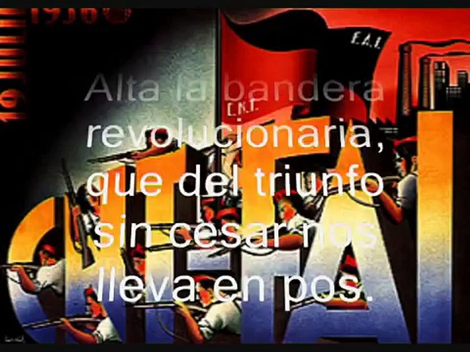 A las barricadas (lyrics) , tribute to CNT
