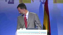Felipe VI emphatic about commitment to free press at King of Spain International Journalism Awards