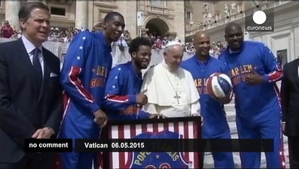 Download Video: Pope Francis made honorary Globetrotter