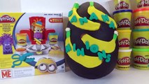 GIANT Minions Banana Play Doh Surprise Egg Opening with Despicable Me Blind Bag Toys