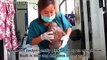 Crying baby orangutan Budi cared for after years of abuse