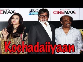 Amitabh Bachchan With Family Spotted Red Carpet Of Film "Kochadaiiyaan"