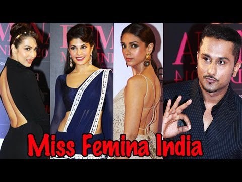 Honey Singh With Hot Actress Spotted @ Miss Femina India 2014