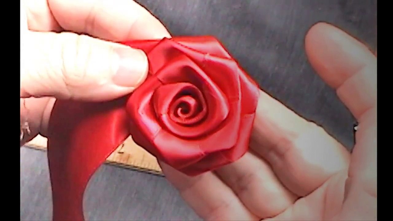 DIY Ribbon Rose, Tutorial, How to make
