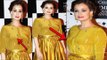 Hot Dia Mirza Bra Visible In Yellow Transparent Dress