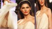 Oops!! Nargis Fakhri Huge Bosoms Poping Up From Gown On Ramp