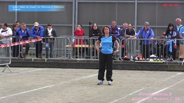 Mène 7, Finale Vulpas contre Nazaret, Super 16 Féminin, Sport Boules, Allonnes 2015