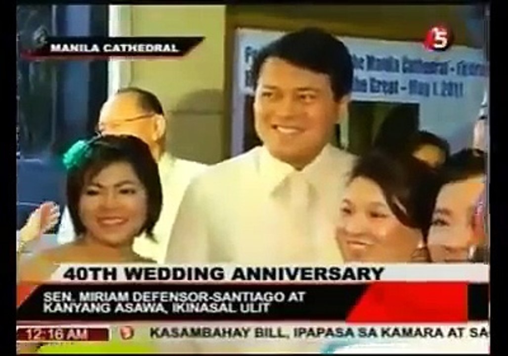SEN. MIRIAM SANTIAGO AND HUSBAND CELEBRATE 40TH ANNIVERSARY *ERAP ESTRADA, IMELDA MARCOS*