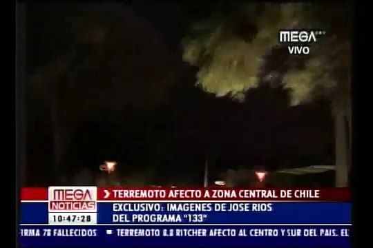 a segundos Terremoto Chile 2010 Mega Programa 133