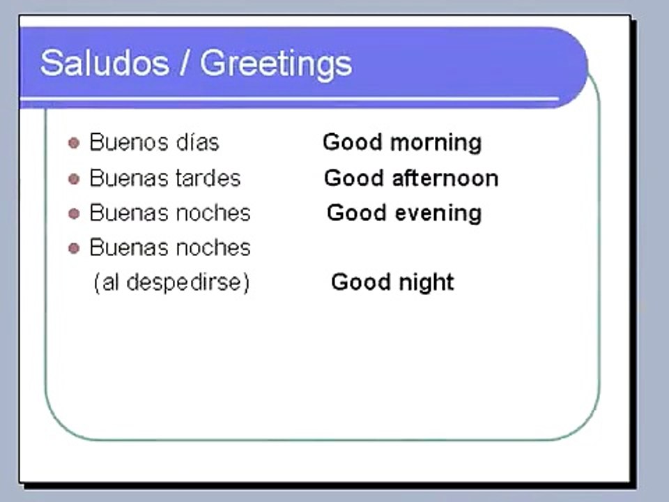 saludos en inglés